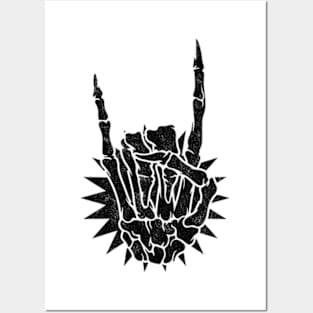 Metal Rock Hand Posters and Art